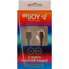Enjoy 2 m microUSB lataava datakaapeli
