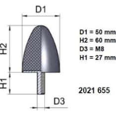 KK 655 Ø50/60 x M8/1 1pc cone bushing