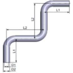 EPDM 1074483 3 mutkainen muotoletku