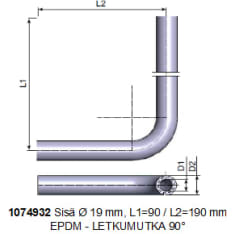 KK Ø19mm 90° letkumutka