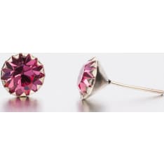 Silver Bar Crystal 5 mm hopeakorvakorut