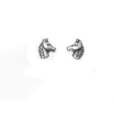 Silver Bar 05013 Horse head silver earrings