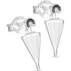 Silver Bar Umbrella earrings