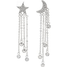 Silver Bar Moon and Star hopeakorvakorut