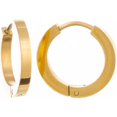 Silver Bar gold-plated titanium hoop earrings