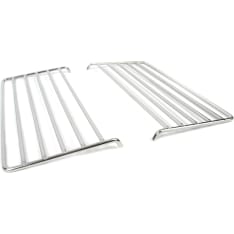Screw the side grates to the fireplace