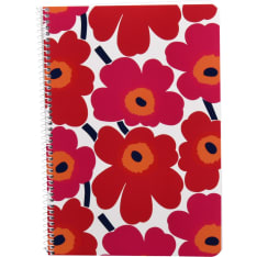 Marimekko Unikko punainen A5/40 kierrevihko