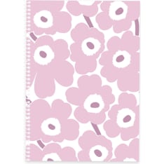 Marimekko Poppy pink A5 spiral notebook
