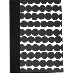 Marimekko Räsymatto mustavalkoinen A5 muistikirja