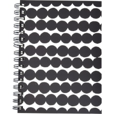 Marimekko Räsymatto mustavalkoinen A5 kierremuistikirja