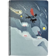 Spiral notebook A5 line pages Moomin green