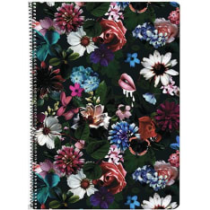 Spiral notebook A4 line pages Uhana Secret Garden