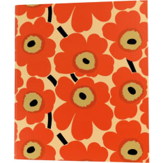 Marimekko Unikko oranssi rengaskansio