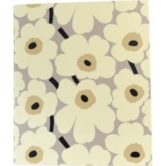 Marimekko Unikko harmaamusta rengaskansio
