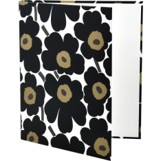 Marimekko Unikko musta rengaskansio