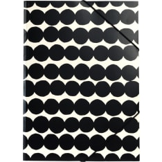Marimekko Räsymatto mustavalkoinen kulmalukkokansio