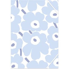 Marimekko Unikko vaaleansininen A4 kulmalukkokansio