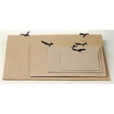 Durable cardboard brown A3 ribbon portfolio