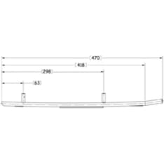 Sno-X 88-712 ohjauskisko Standard