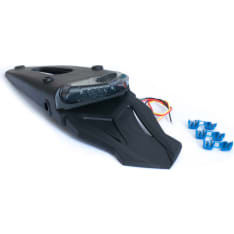Psychic rear fender extension with smoke gray glass