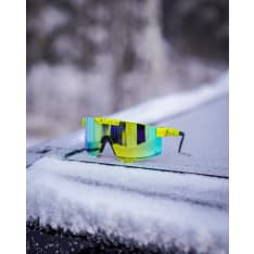 AMOQ Comet yellow splash orange mirror sunglasses