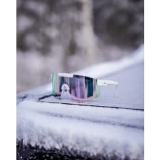 AMOQ Comet white pink mirror sunglasses