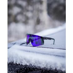 AMOQ Comet Black Splash Blue Mirror Sunglasses