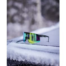 AMOQ Comet Black Splash Gold Mirror Sunglasses