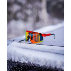 AMOQ Comet red splash red mirror sunglasses
