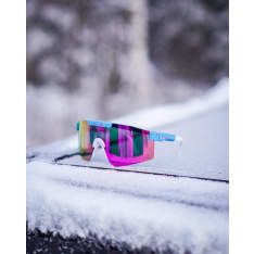 AMOQ Comet light blue splash rose mirror sunglasses