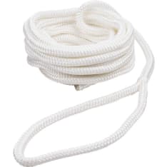 Qvarken Dockline 14mm 6m white mooring rope with loop