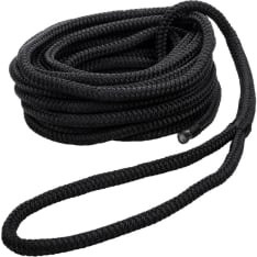Qvarken Dockline 14mm 10m black mooring rope with loop