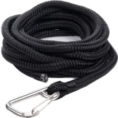 Qvarken Dockline 14mm 6m black mooring rope with carabiner hook