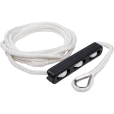 Qvarken Dockline 12mm 4m white mooring rope with spring
