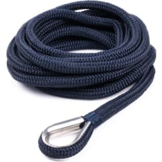 Qvarken Dockline 18mm 6m navy blue mooring rope with hose