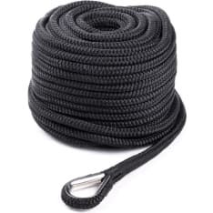 Qvarken Dockline 12mm 35m black anchor rope with hose