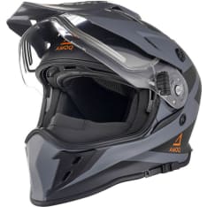 AMOQ Adapter Helmet with Electric Visor Black/Grey/Orange M