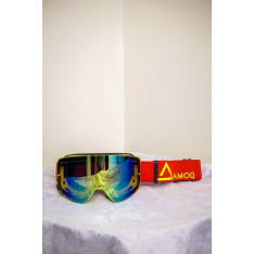 AMOQ MX Vision Magnetic Red-HiVis Gold Mirror crossilasit