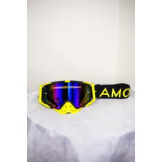 AMOQ MX Aster Black-HiVis Blue Mirror crossilasit