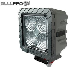 Bullpro 12-48V 80W square LED work light with wide light pattern
