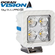 Ocean Vision 12-48V 80W white square LED work light with wide light pattern