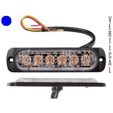 Axixtech 112x28x9mm 12-24V ST6 blue vertical LED flasher