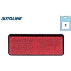 Autoline 96x38mm 2kpl punainen heijastin liimalla