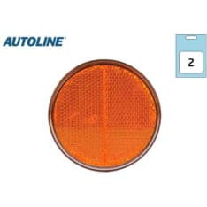Autoline 70mm pyöreä keltainen heijastin liimalla