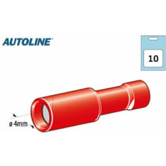 Autoline 4mm 10kpl punainen naaras pyöröliitin