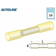 Autoline 4-6mm 10kpl keltainen kutistejatko