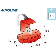 Autoline 10pcs red bandit connector