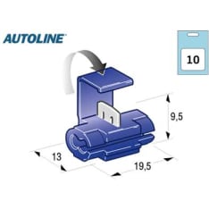 Autoline 10kpl sininen rosvoliitin