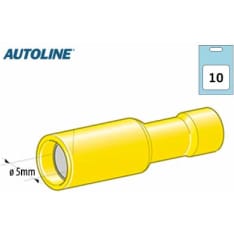 Autoline 5mm 10pcs yellow female circular connector