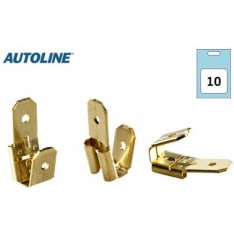 Autoline 6,3mm 10kpl naarasliitin kahdella uroshaaroituksella